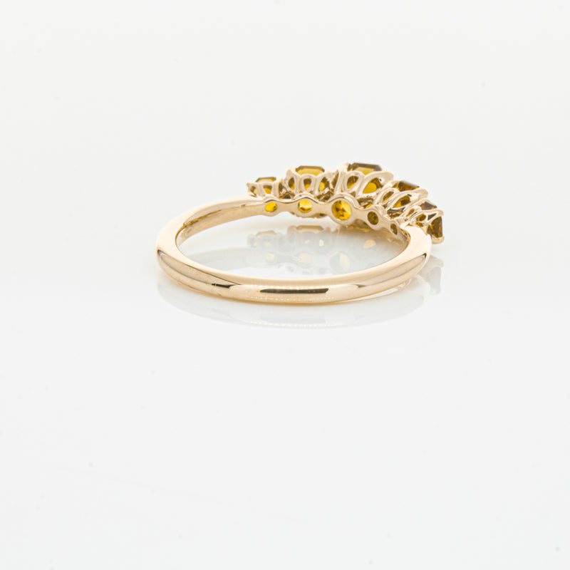18ct Rose Gold Five Stone Citrine Octavia Ring-Ring-Walker & Hall