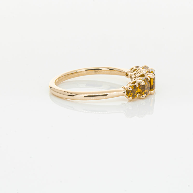 18ct Rose Gold Five Stone Citrine Octavia Ring-Ring-Walker & Hall