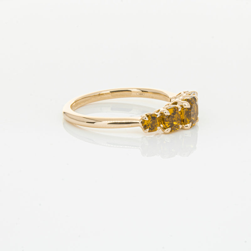18ct Rose Gold Five Stone Citrine Octavia Ring-Ring-Walker & Hall