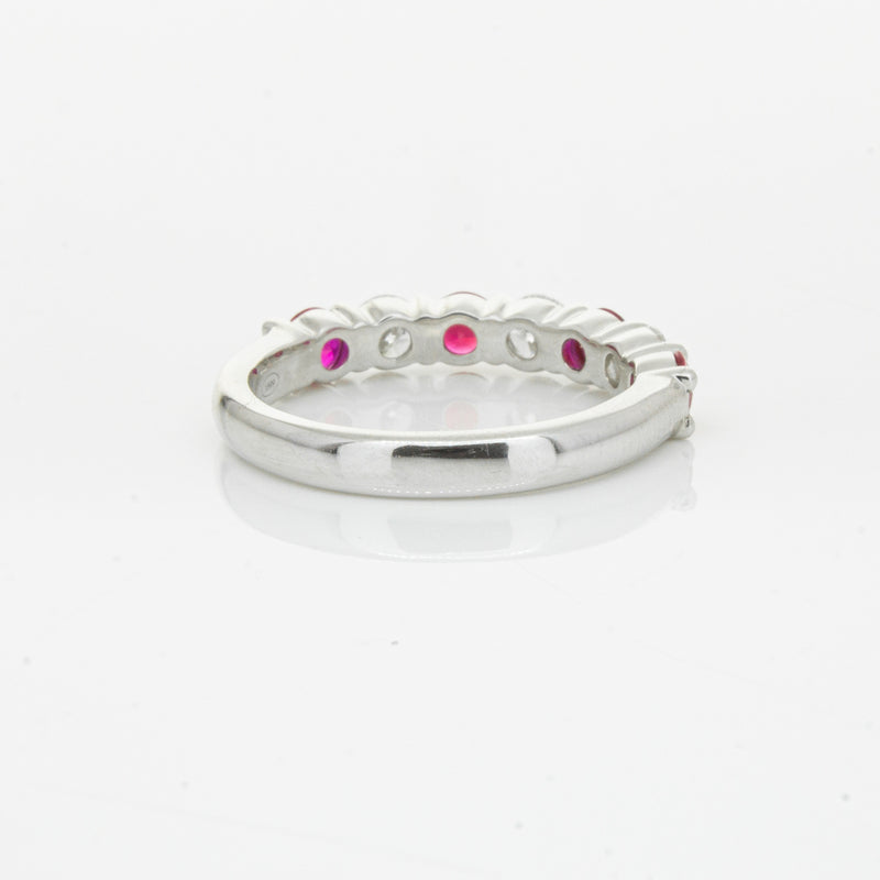 18ct White Gold .71ct Ruby & Diamond Panorama Ring-Ring-Walker & Hall