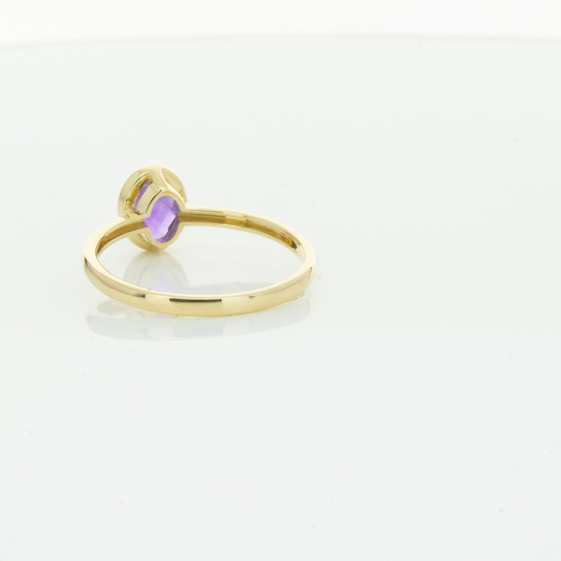 9ct Yellow Gold Amethyst Lavender Ring-Ring-Walker & Hall