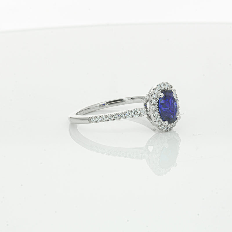 18ct White Gold 1.44ct Sapphire & Diamond Mini Sierra Ring-Ring-Walker & Hall