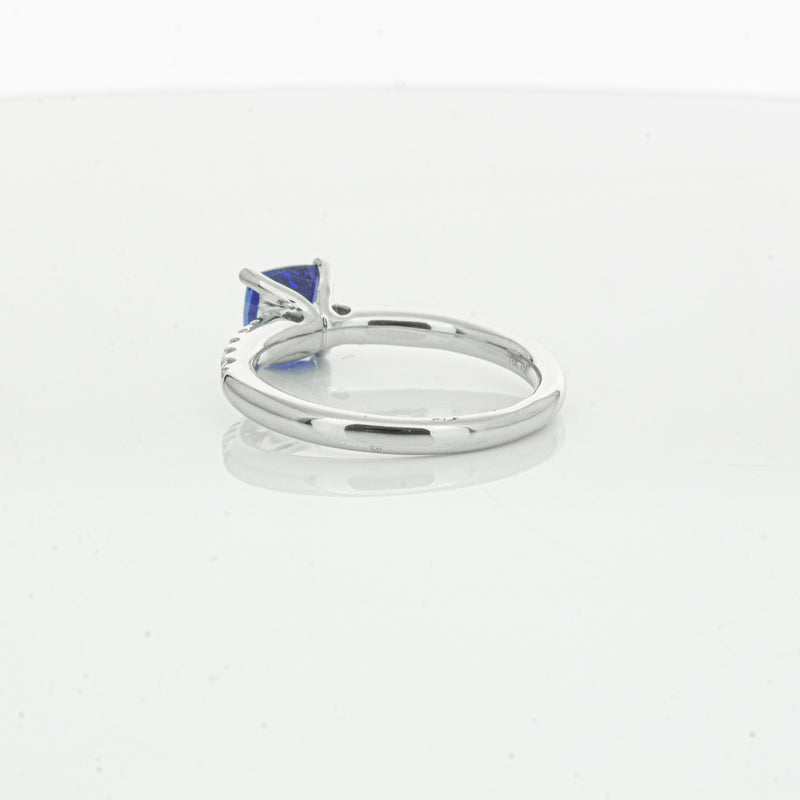 18ct White Gold 1.52ct Sapphire & Diamond Meridien Ring-Ring-Walker & Hall