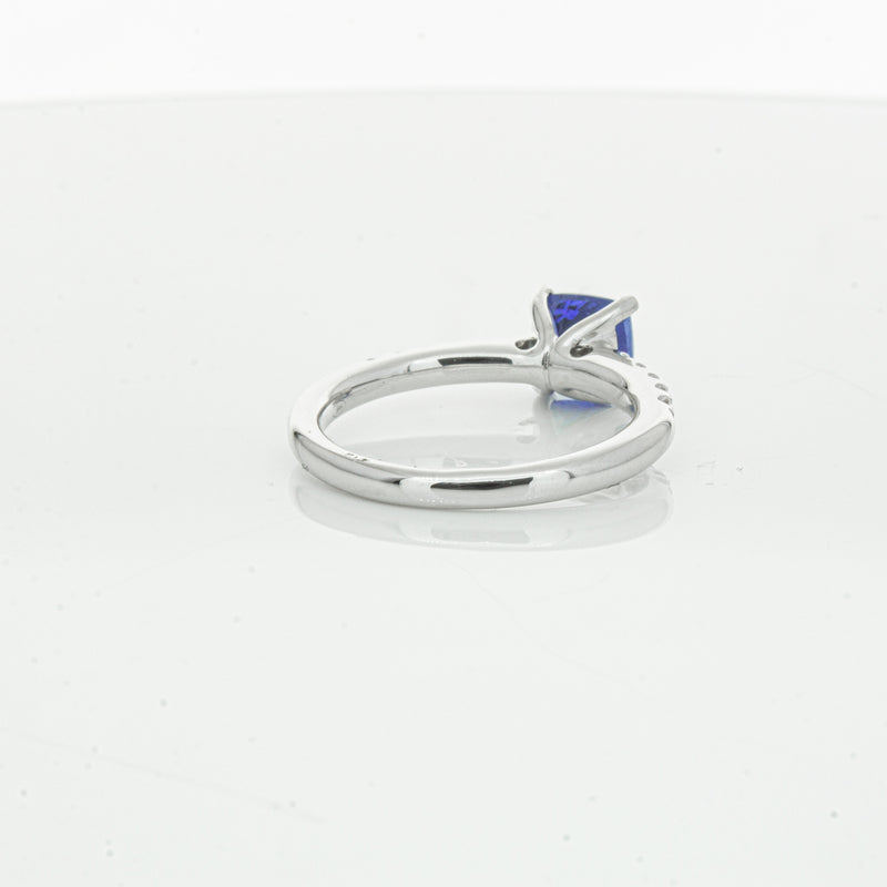 18ct White Gold 1.52ct Sapphire & Diamond Meridien Ring-Ring-Walker & Hall
