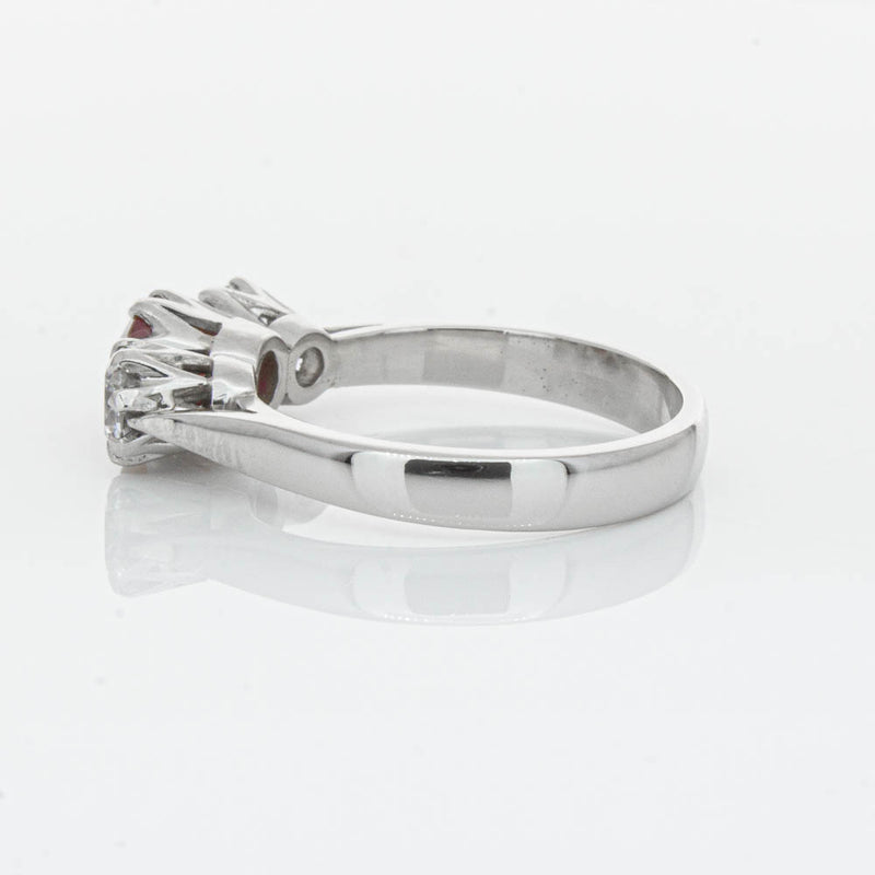 Deja Vu Platinum 1.01ct Ruby & Diamond Ring-Ring-Walker & Hall