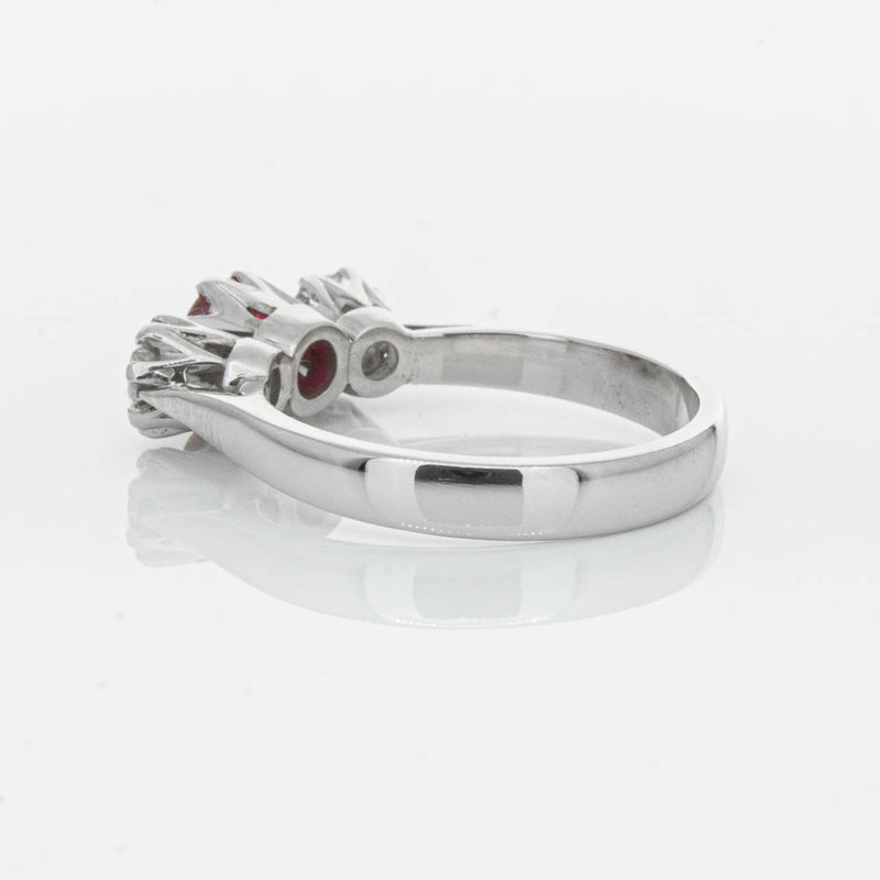 Deja Vu Platinum 1.01ct Ruby & Diamond Ring-Ring-Walker & Hall
