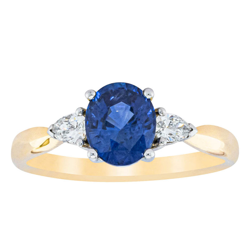 18ct Yellow Gold 1.47ct Sapphire & Diamond Ayla Ring-Ring-Walker & Hall