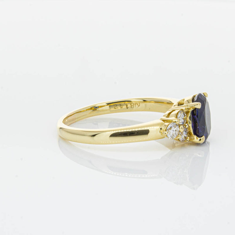 Deja Vu 18ct Yellow Gold 1.42ct Sapphire & Diamond Ring-Ring-Walker & Hall