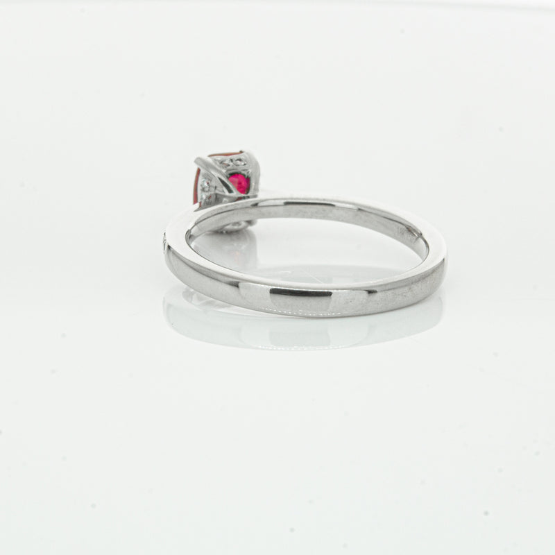 18ct White Gold 1.15ct Ruby & Diamond Ring-Ring-Walker & Hall