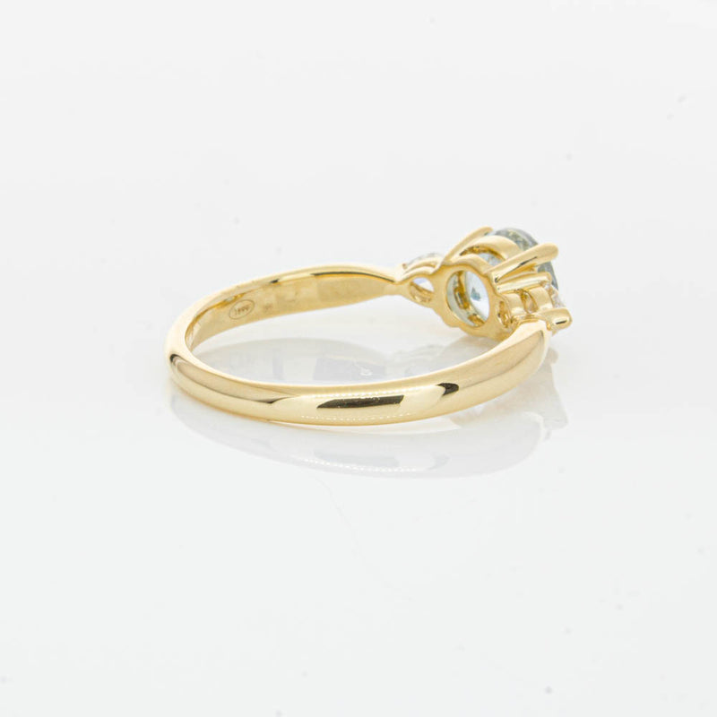 18ct Yellow Gold Aquamarine & Diamond Ayla Ring-Ring-Walker & Hall