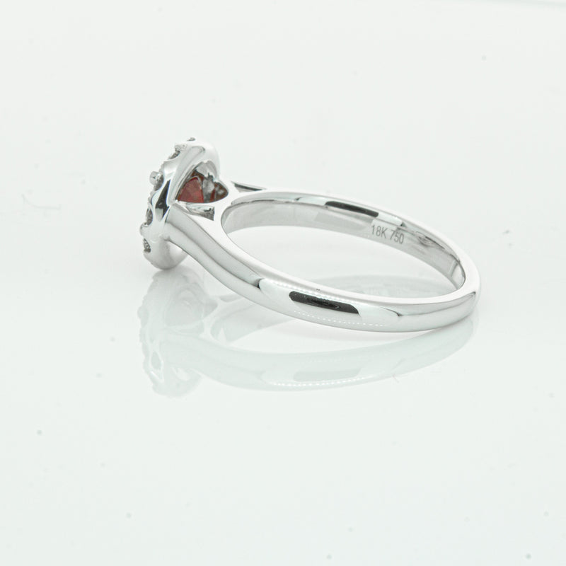 18ct White Gold 1.03ct Ruby & Diamond Eclipse Ring-Ring-Walker & Hall