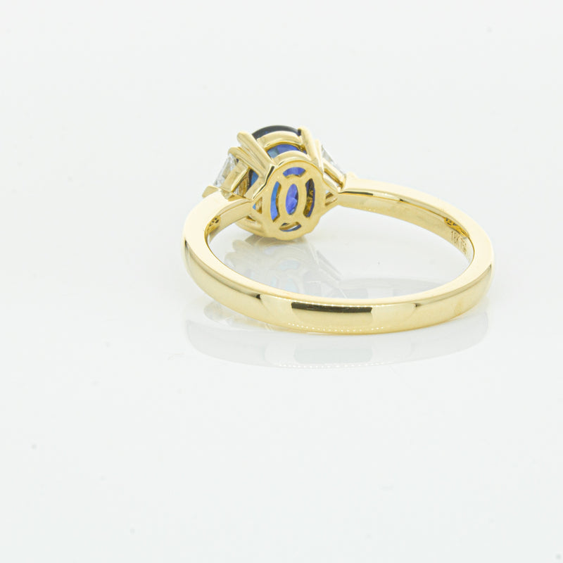 18ct Yellow Gold 1.42ct Sapphire & Diamond Ring-Ring-Walker & Hall