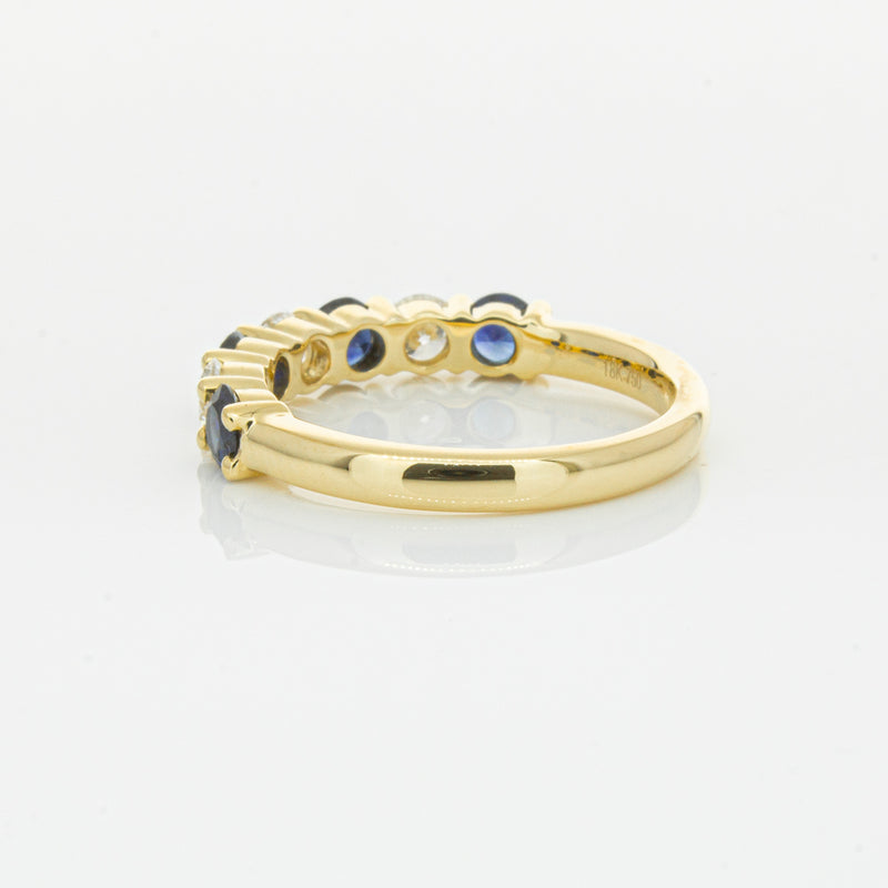 18ct Yellow Gold .85ct Sapphire & Diamond Panorama Ring-Ring-Walker & Hall