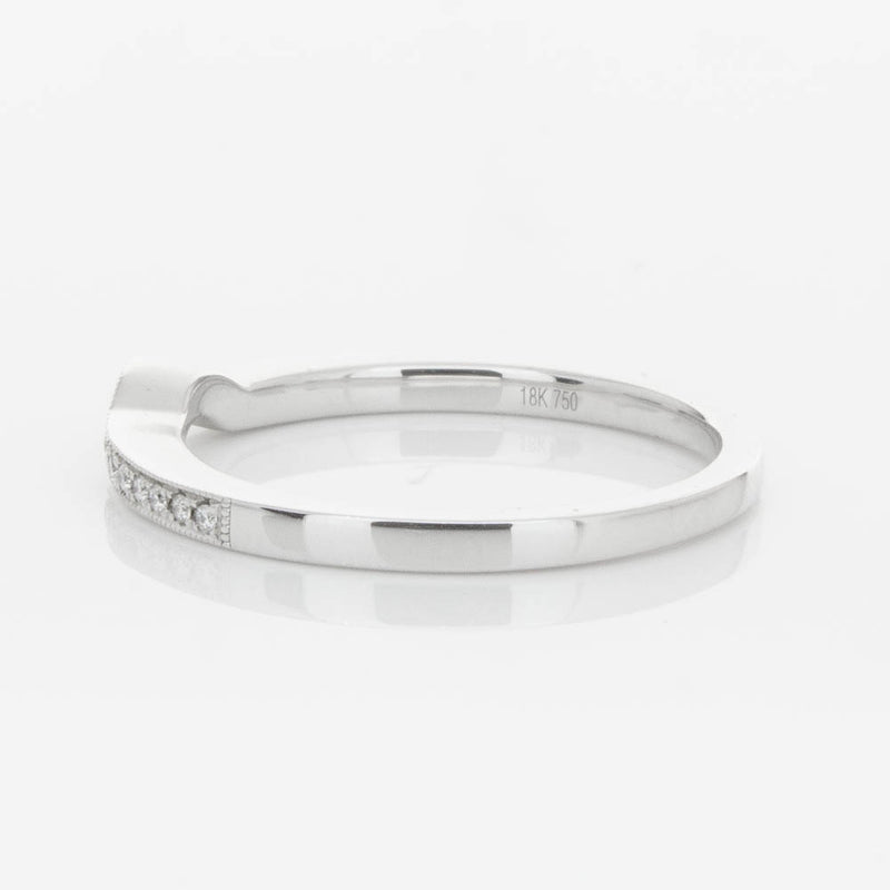 18ct White Gold .08ct Diamond Eiffel Band-Ring-Walker & Hall