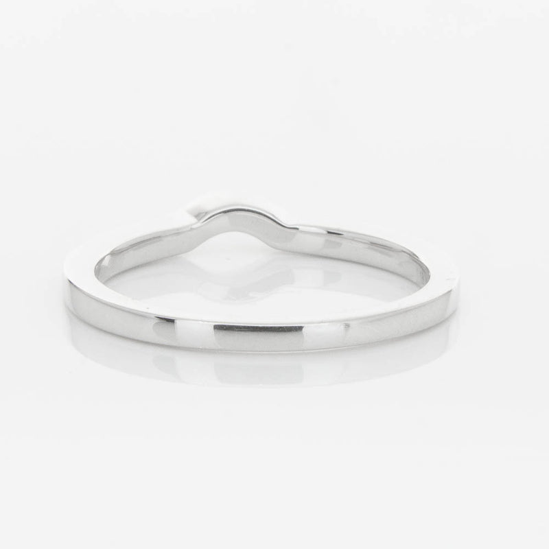 18ct White Gold .08ct Diamond Eiffel Band-Ring-Walker & Hall