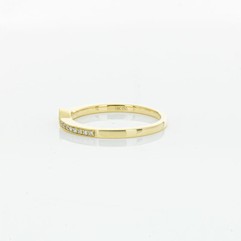 18ct Yellow Gold .08ct Diamond Eiffel Band-Ring-Walker & Hall