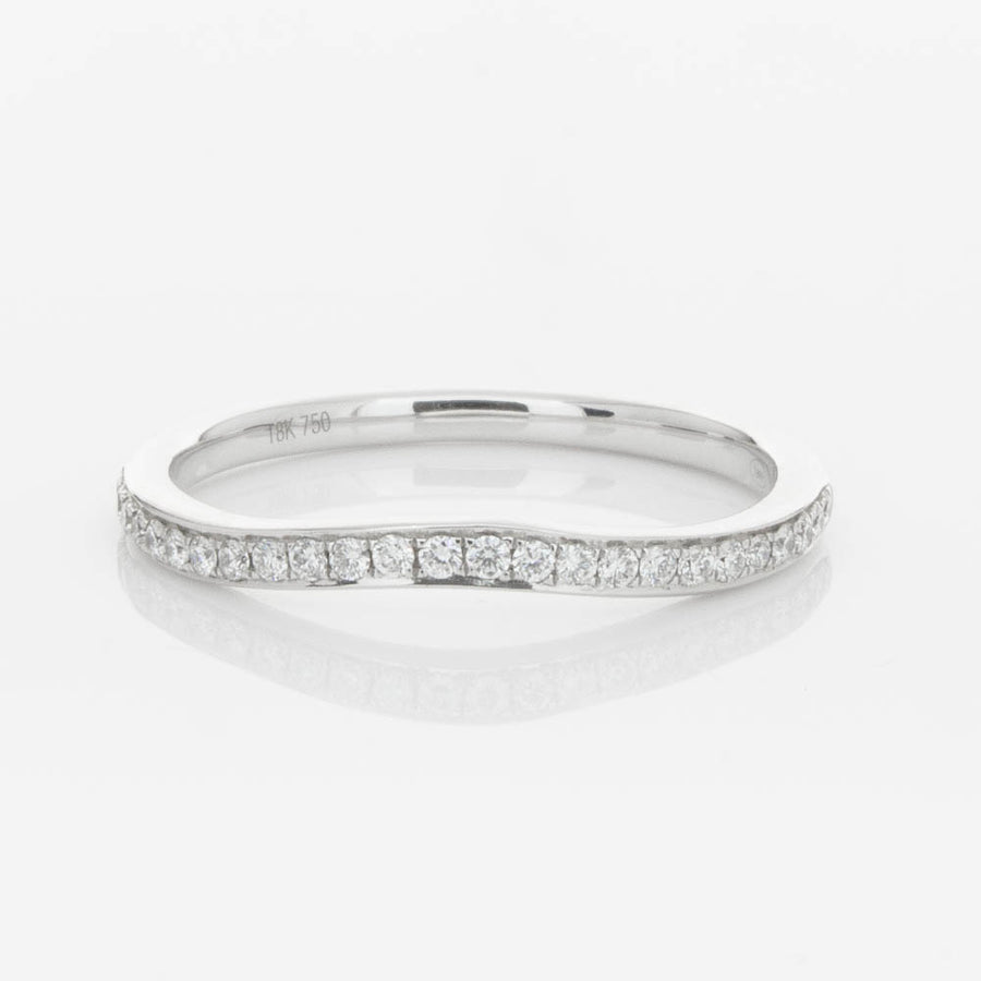 18ct White Gold .15ct Diamond Grace Band - Ring - Walker & Hall