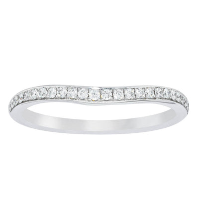 18ct White Gold .15ct Diamond Grace Band - Ring - Walker & Hall