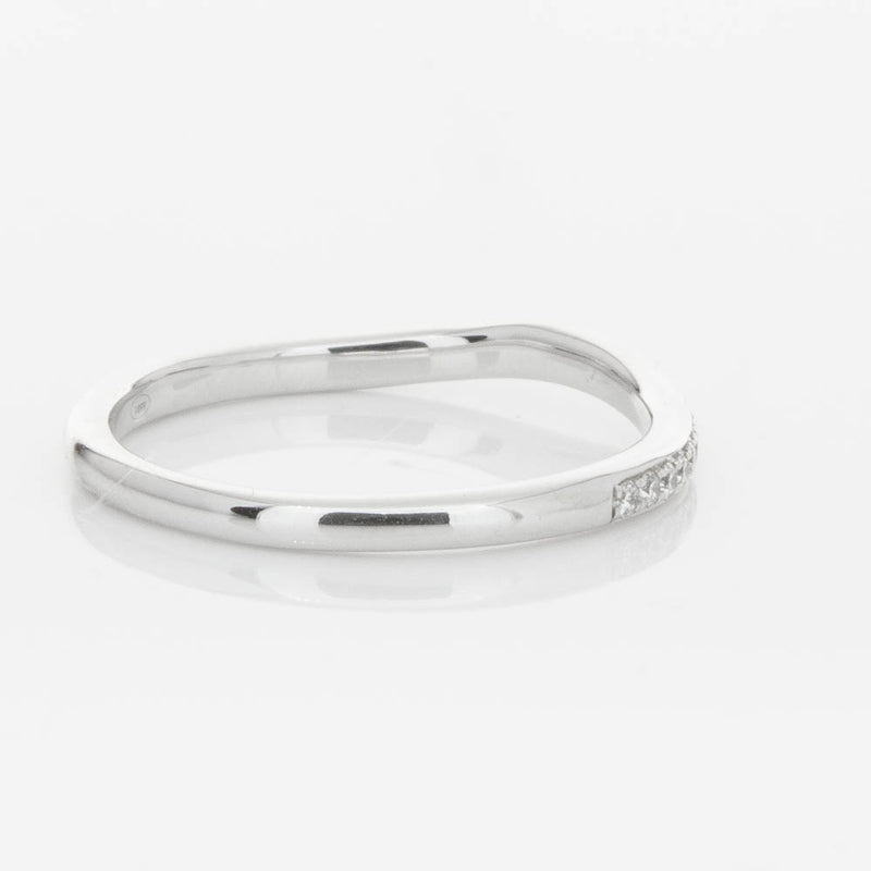 18ct White Gold .15ct Diamond Grace Band-Ring-Walker & Hall