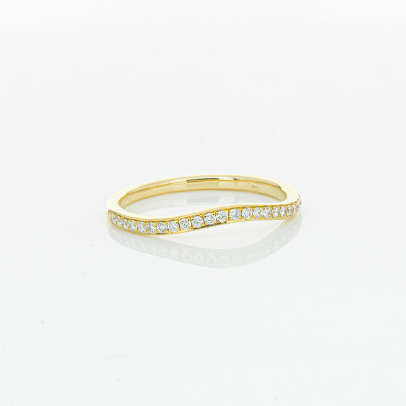 18ct Yellow Gold .15ct Diamond Grace Band-Ring-Walker & Hall