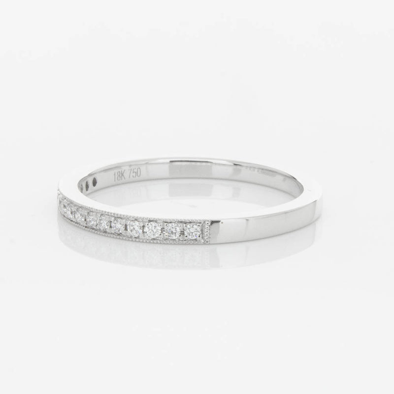 18ct White Gold .12ct Diamond Aurora Band-Ring-Walker & Hall