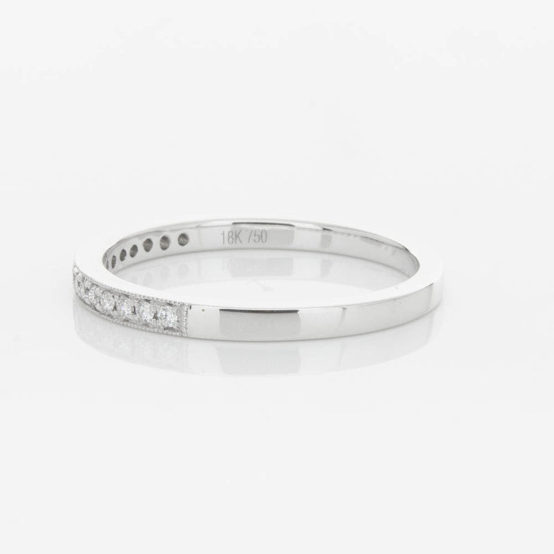 18ct White Gold .12ct Diamond Aurora Band-Ring-Walker & Hall