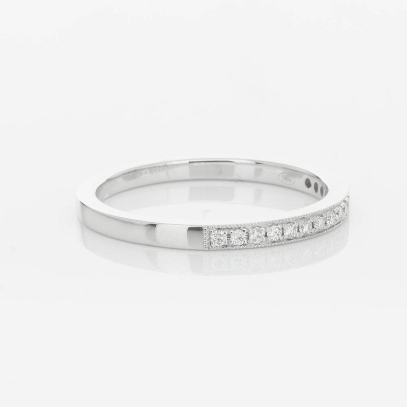 18ct White Gold .12ct Diamond Aurora Band-Ring-Walker & Hall