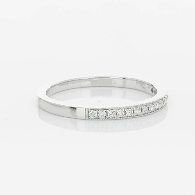 18ct White Gold .12ct Diamond Aurora Band-Ring-Walker & Hall