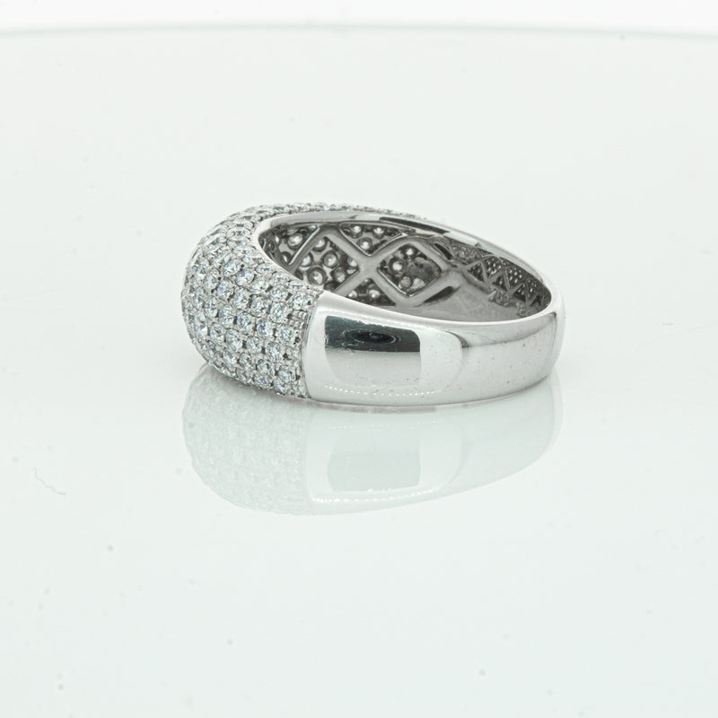 18ct White Gold 1.89ct Diamond Band-Ring-Walker & Hall