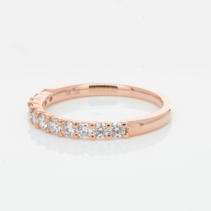 18ct Rose Gold .50ct Diamond Panorama Band-Ring-Walker & Hall
