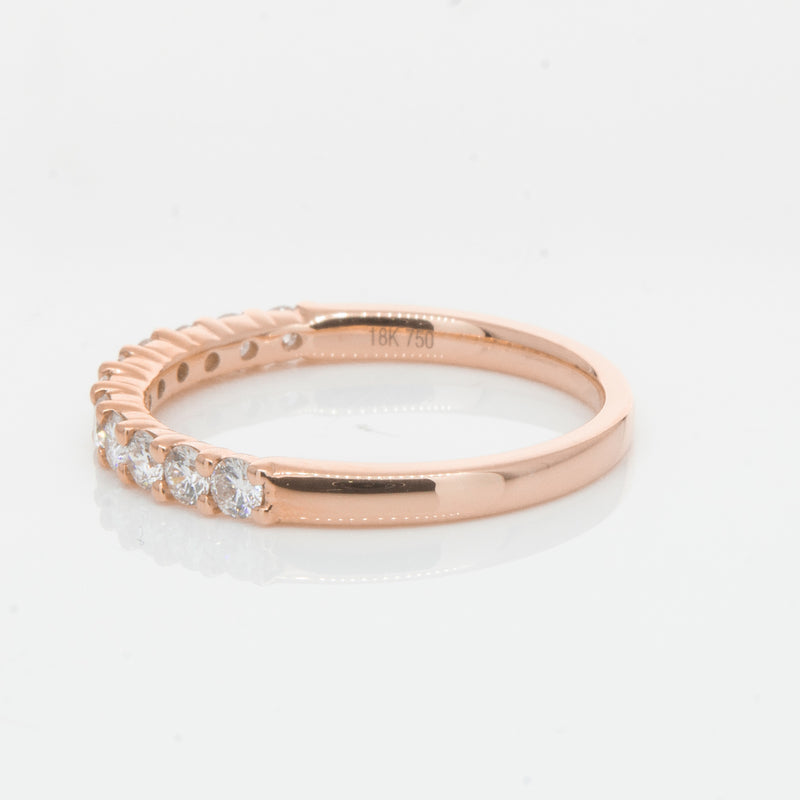 18ct Rose Gold .50ct Diamond Panorama Band-Ring-Walker & Hall