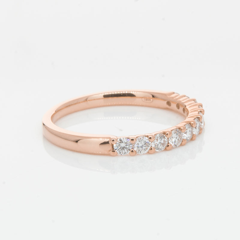 18ct Rose Gold .50ct Diamond Panorama Band-Ring-Walker & Hall