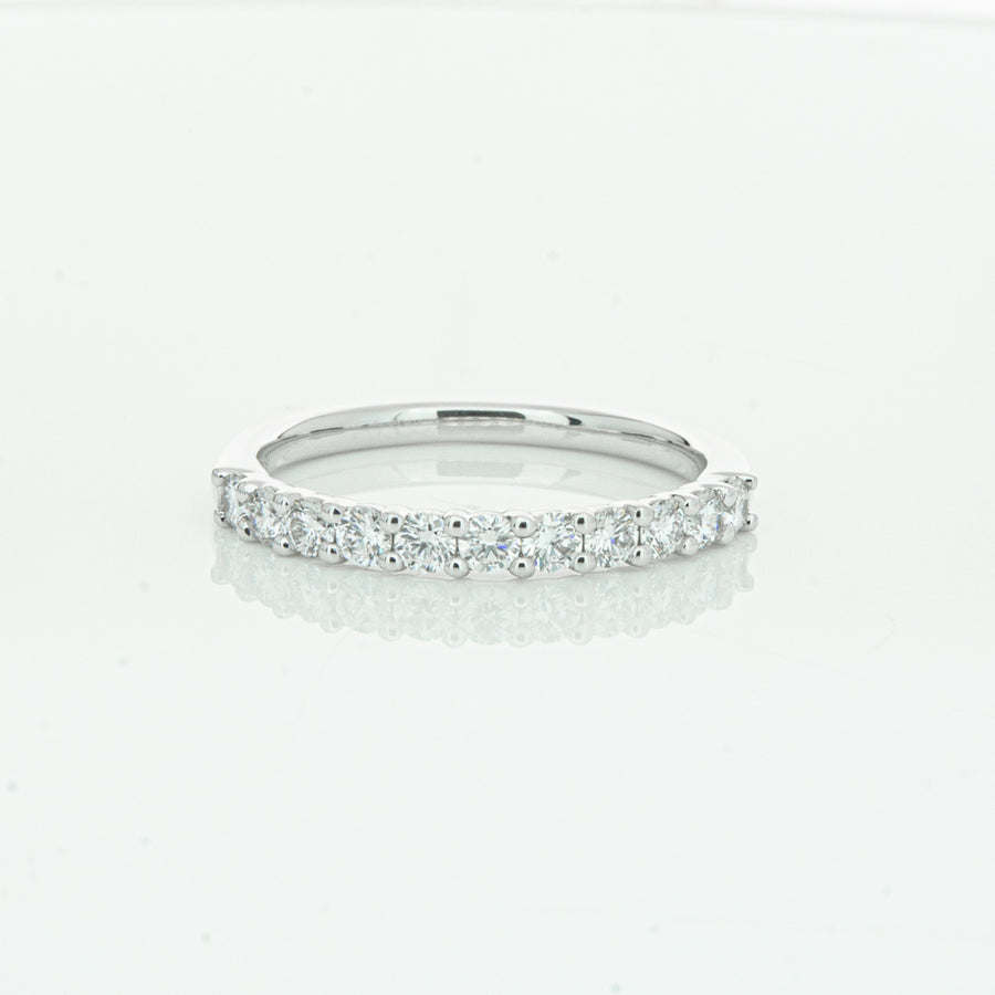 18ct White Gold .50ct Diamond Panorama Band - Ring - Walker & Hall