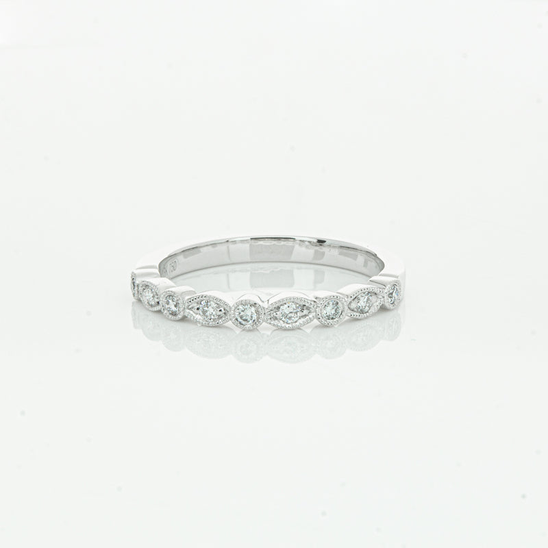 18ct White Gold Diamond Aura Ring-Ring-Walker & Hall