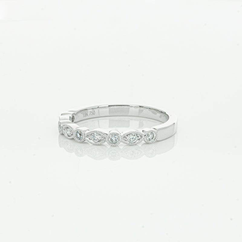 18ct White Gold Diamond Aura Ring-Ring-Walker & Hall