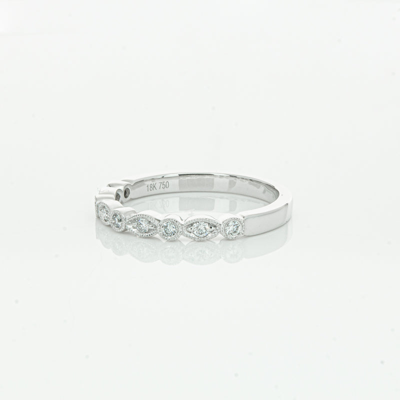 18ct White Gold Diamond Aura Ring-Ring-Walker & Hall