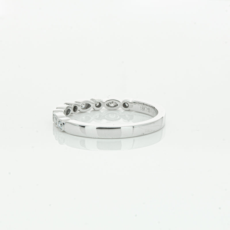 18ct White Gold Diamond Aura Ring-Ring-Walker & Hall