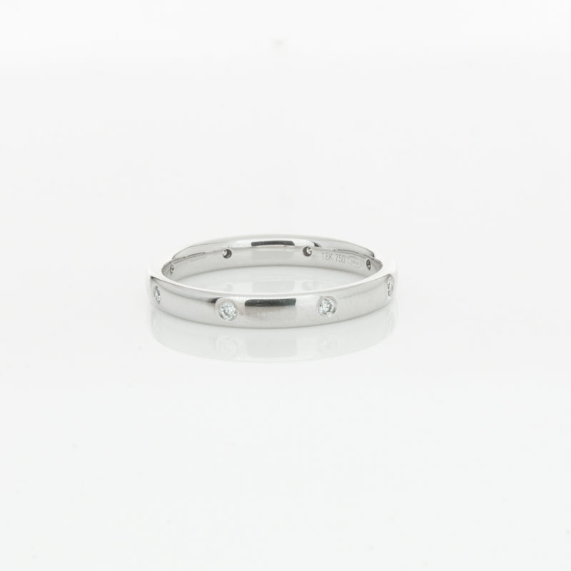 18ct White Gold .08ct Diamond Lucky Band-Ring-Walker & Hall