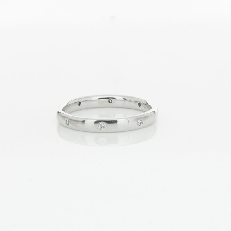 18ct White Gold .08ct Diamond Lucky Band-Ring-Walker & Hall