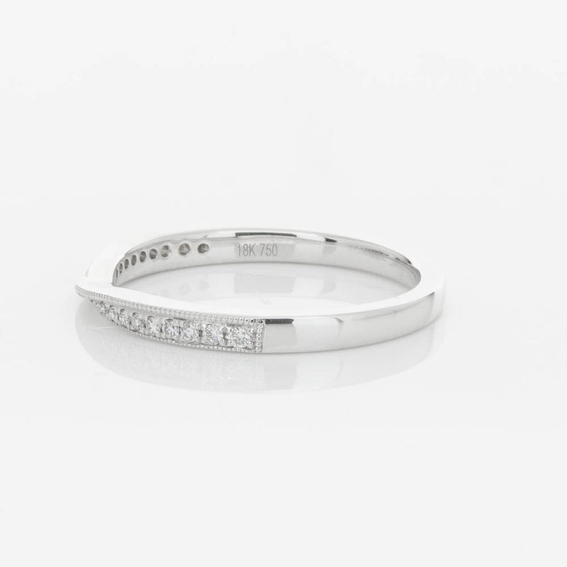 18ct White Gold .09ct Diamond Zenith Band-Ring-Walker & Hall