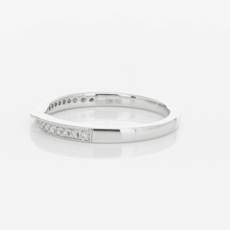 18ct White Gold .09ct Diamond Zenith Band-Ring-Walker & Hall