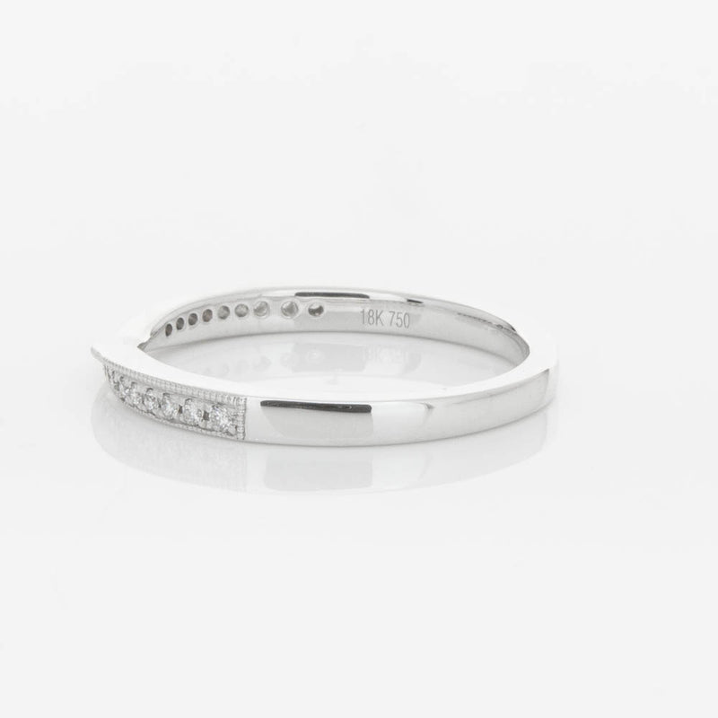 18ct White Gold .09ct Diamond Zenith Band-Ring-Walker & Hall