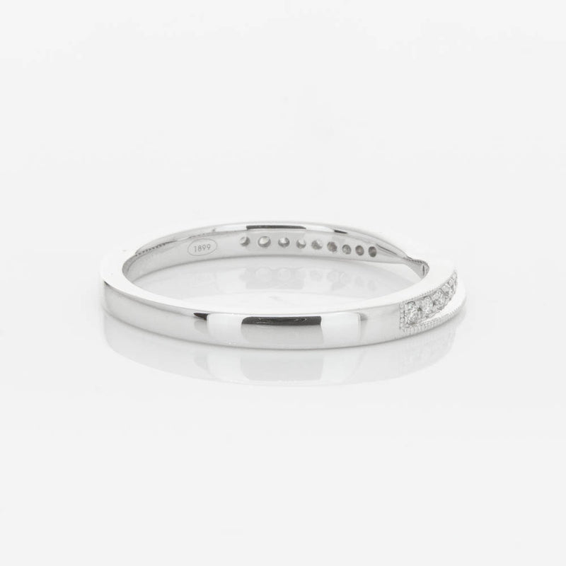 18ct White Gold .09ct Diamond Zenith Band-Ring-Walker & Hall