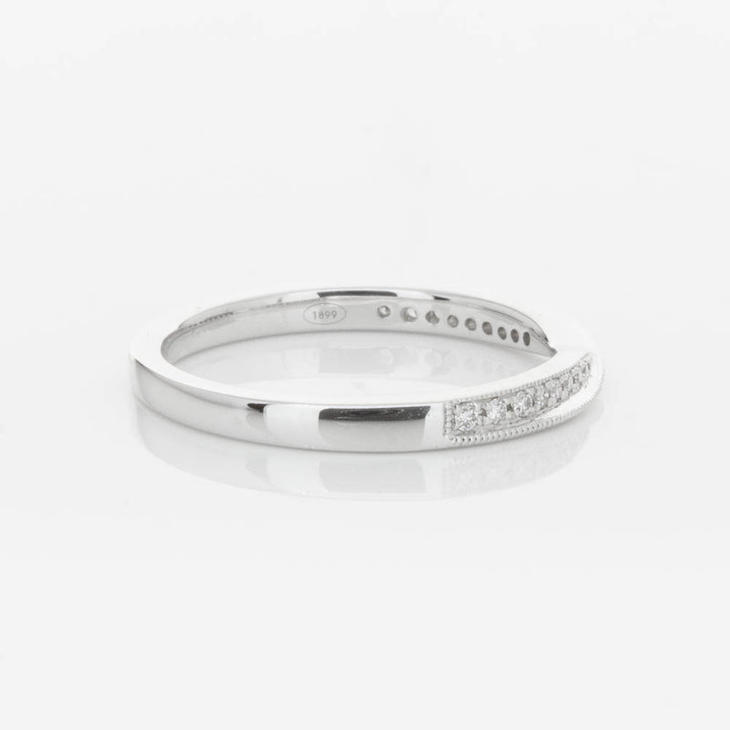 18ct White Gold .09ct Diamond Zenith Band-Ring-Walker & Hall