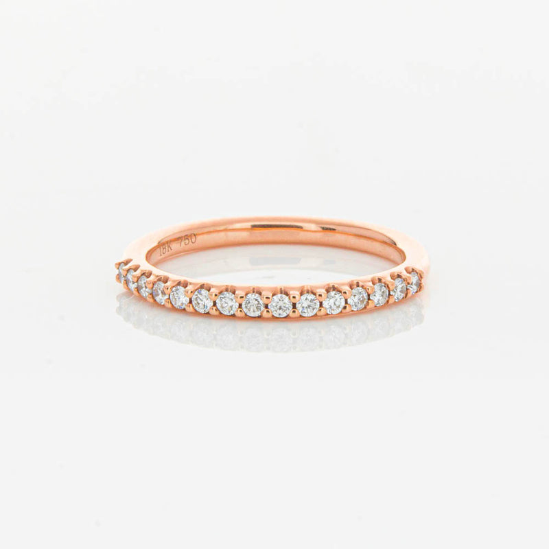 18ct Rose Gold .20ct Manhattan Diamond Band-Ring-Walker & Hall