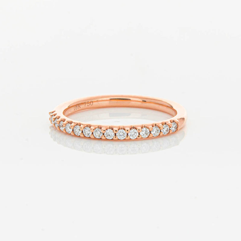 18ct Rose Gold .20ct Manhattan Diamond Band-Ring-Walker & Hall