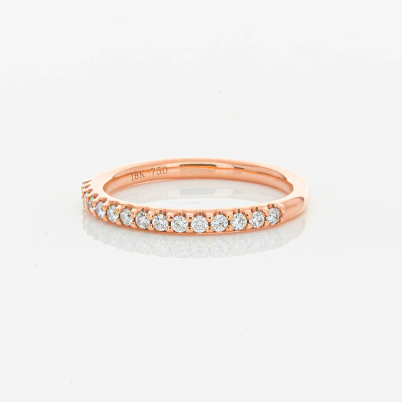 18ct Rose Gold .20ct Manhattan Diamond Band-Ring-Walker & Hall