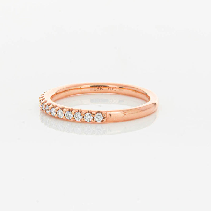 18ct Rose Gold .20ct Manhattan Diamond Band-Ring-Walker & Hall