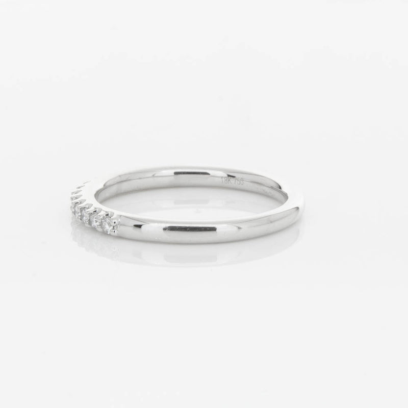 18ct White Gold .20ct Diamond Manhattan Band-Ring-Walker & Hall