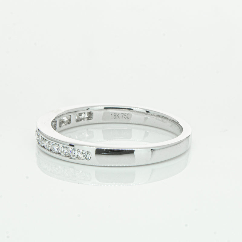 18ct White Gold .28ct Diamond Avalon Band-Ring-Walker & Hall